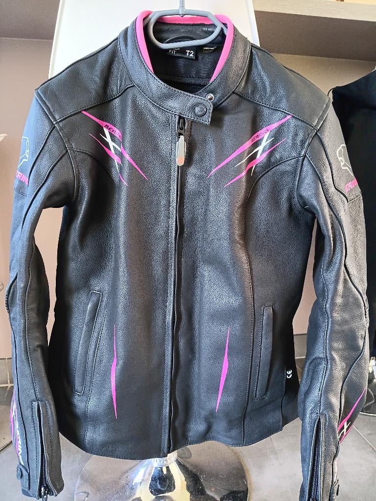 Veste moto femme, Motoren, Kleding | Motorkleding, Jas | leer, Dames, Tweedehands, Ophalen