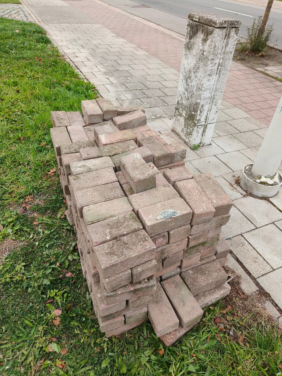 gratis betontegels, Ophalen