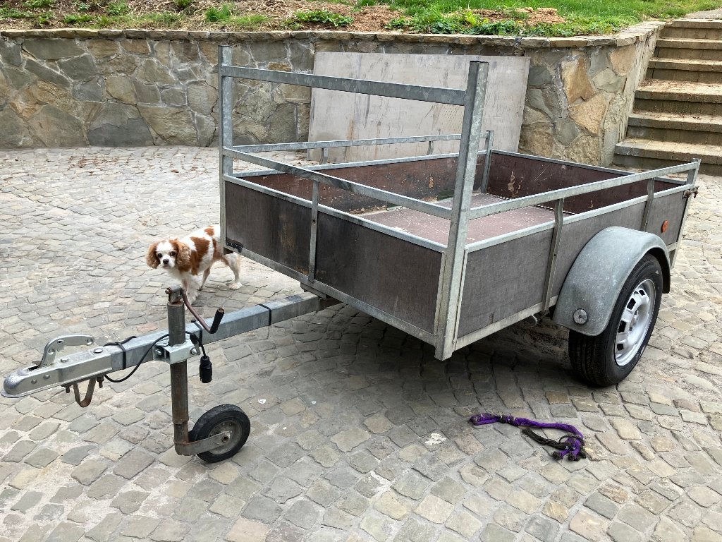 aanhangwagen remork bak 2 m /125cm breed nieuwe banden, Ophalen, Gebruikt