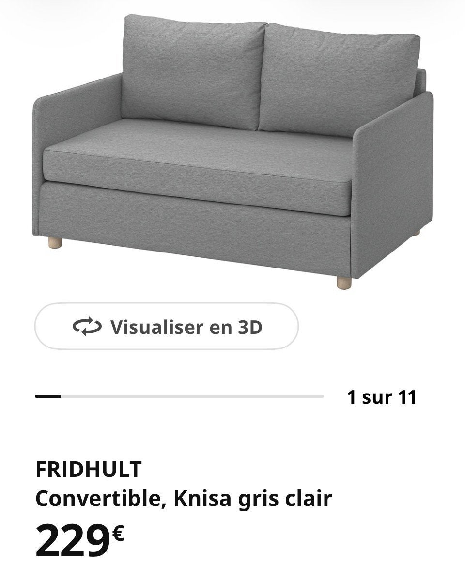 Canapé convertible FRIDHULT, Maison & Meubles, Enlèvement, Comme neuf