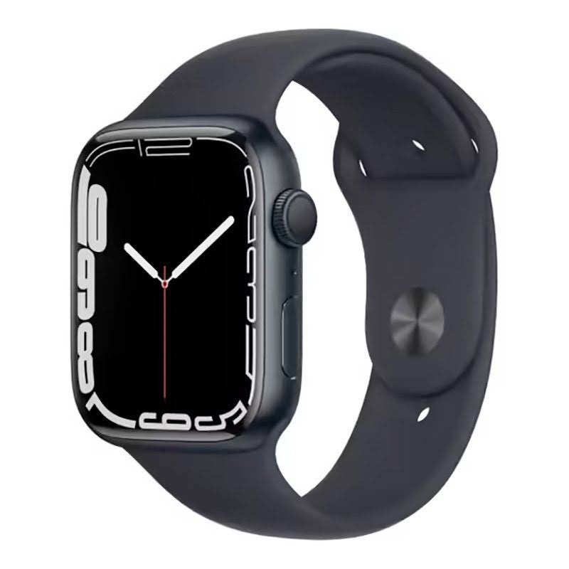 Apple Watch série 7 45 mm bleu minuit noir, Étanche, Enlèvement ou Envoi, Comme neuf, Apple