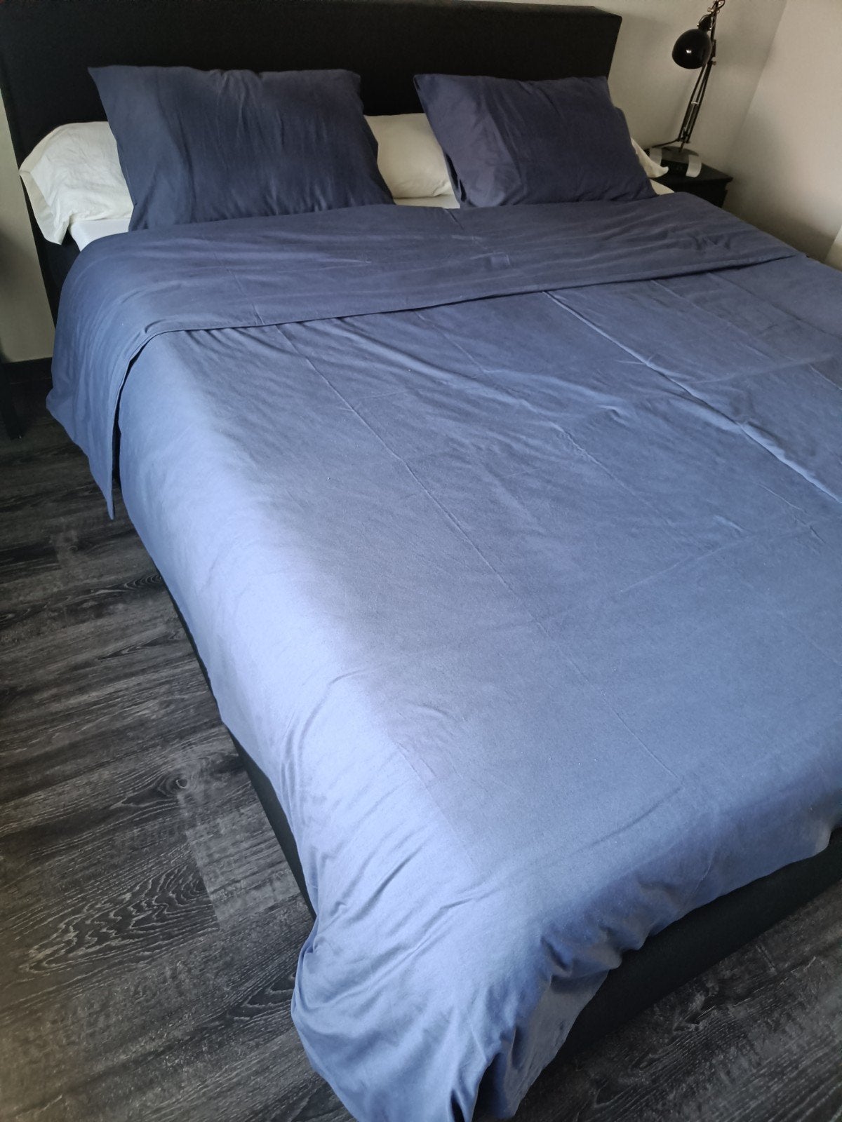 Jeans blauw 2pers dekbed overtrek, Ophalen, Blauw