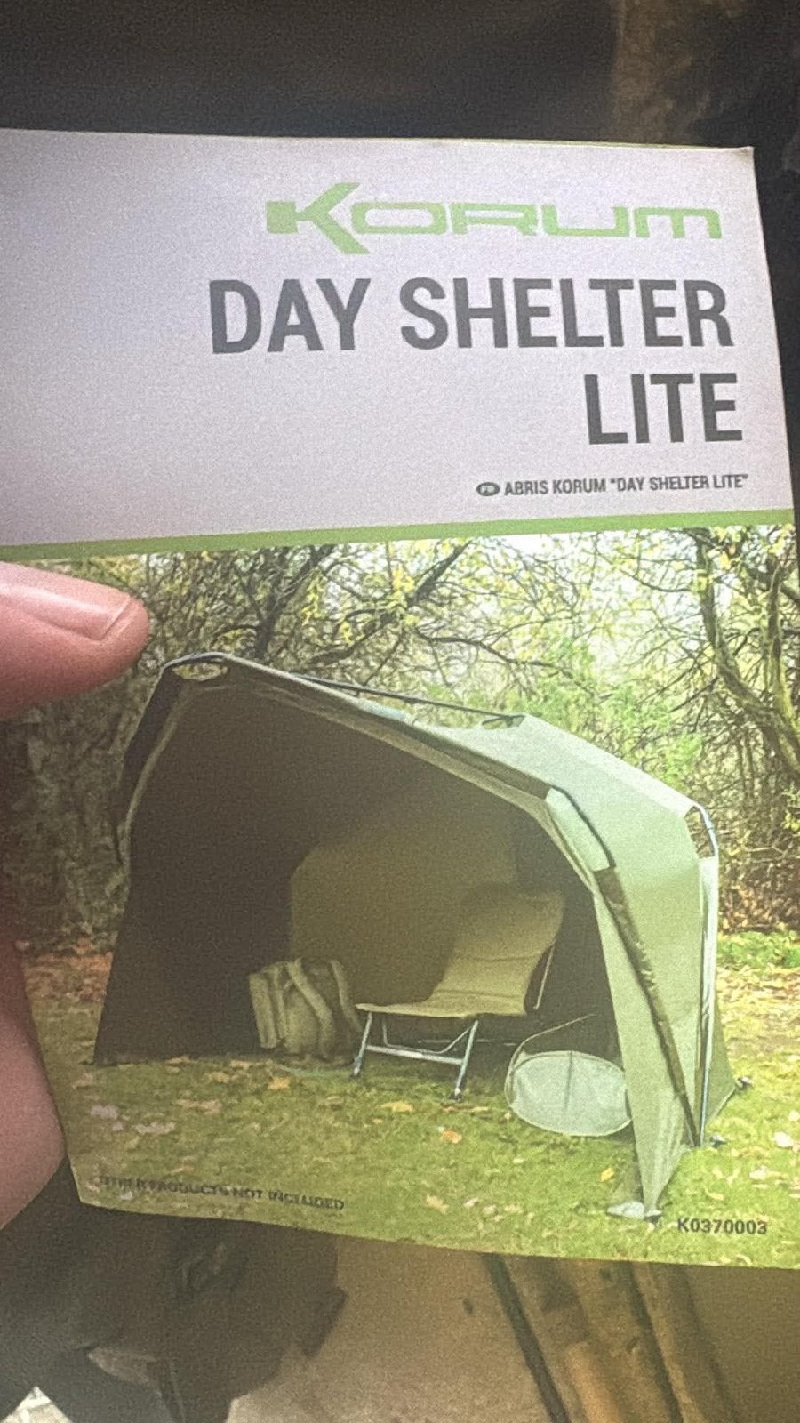 Korum day shelter lite in goeie staat 3x gebruikt, Watersport en Boten, Ophalen, Zo goed als nieuw, Overige typen