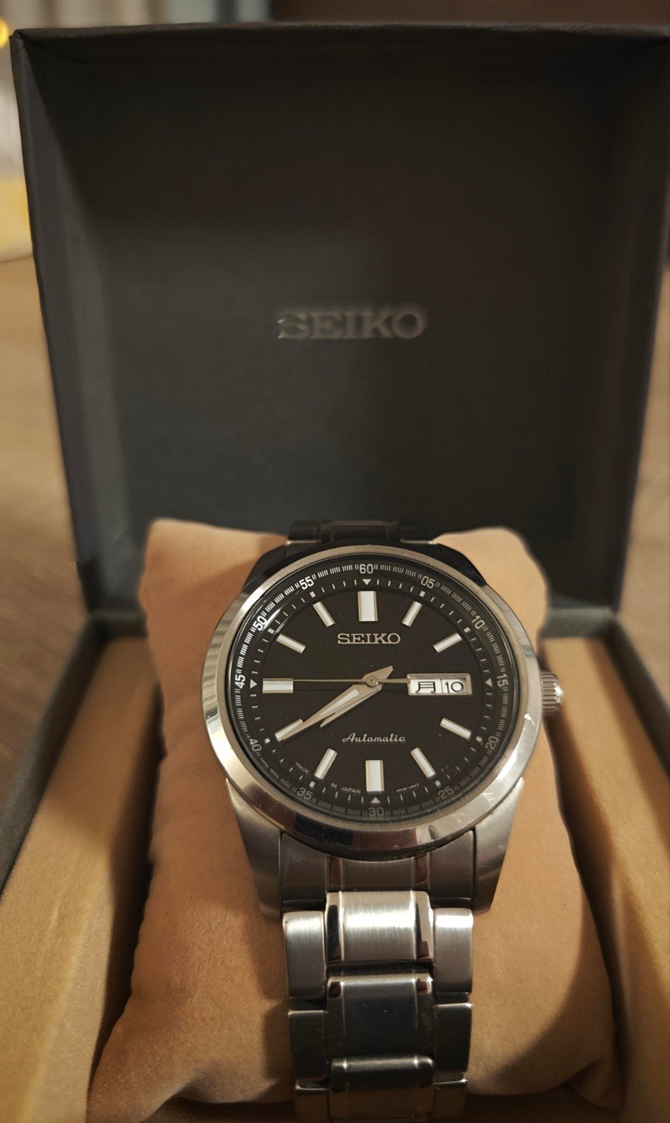 Seiko Automatique 4R36-05Z0 – Made in Japan – Jour/Date, Seiko, Enlèvement ou Envoi, Acier, Utilisé