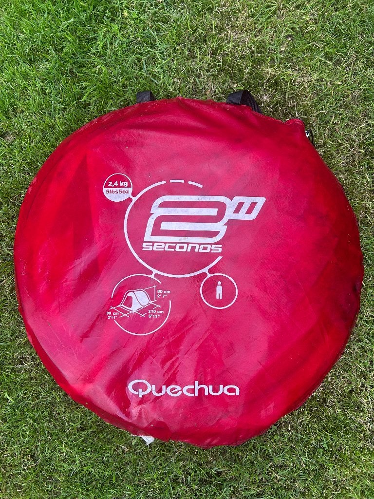 Quechua Plooitent 2p, Caravans en Kamperen, Ophalen, Zo goed als nieuw, Tot en met 2