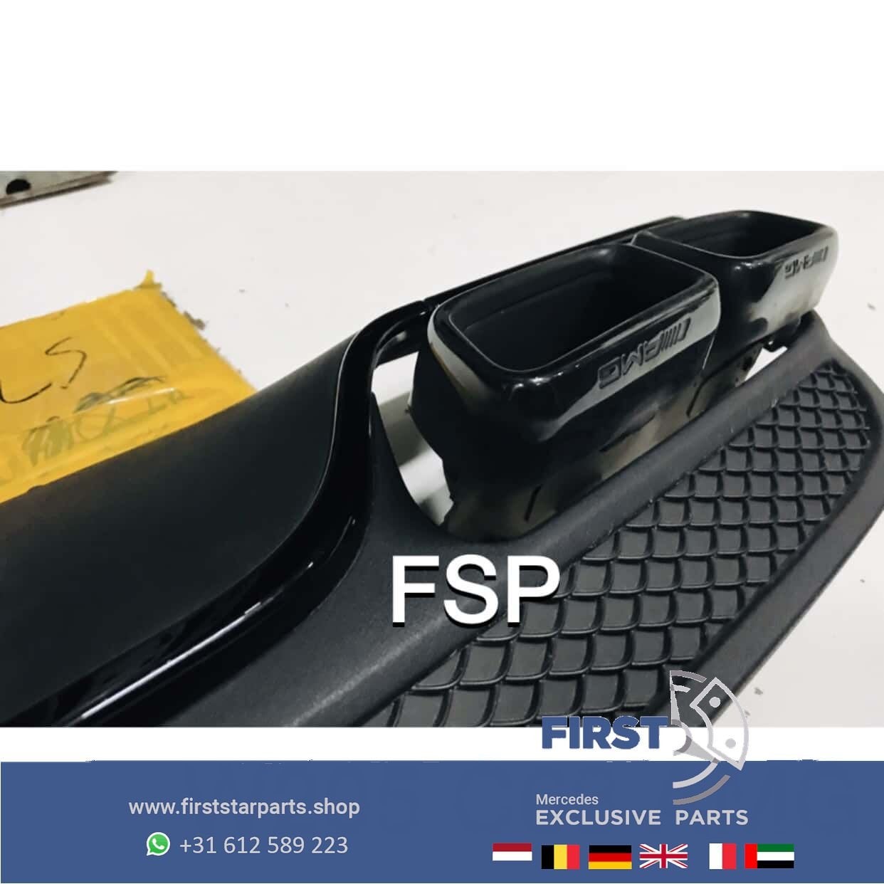 W205 C63 AMG Diffuser + UITLAAT SIERSTUKKEN voor Mercedes C, Utilisé, -, -, Enlèvement ou Envoi