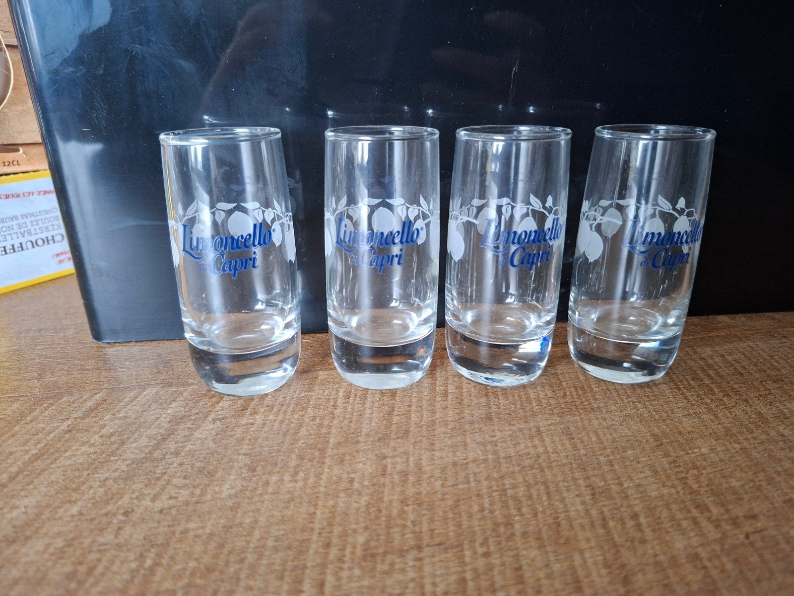 4 limoncello glazen, Verzamelen, Ophalen, Nieuw, Overige typen