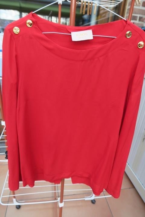 Blouse rood zijde Kaos jeans mt 40 (it44), Vêtements | Femmes, Blouses & Tuniques, Comme neuf, Taille 38/40 (M), Rouge, Enlèvement ou Envoi