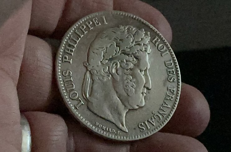 Zilveren munt Louis philippe 1836, Postzegels en Munten, Ophalen of Verzenden, Zilver