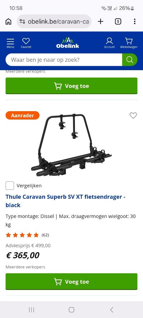 Porte-vélos pour caravane Thule Superb, Enlèvement