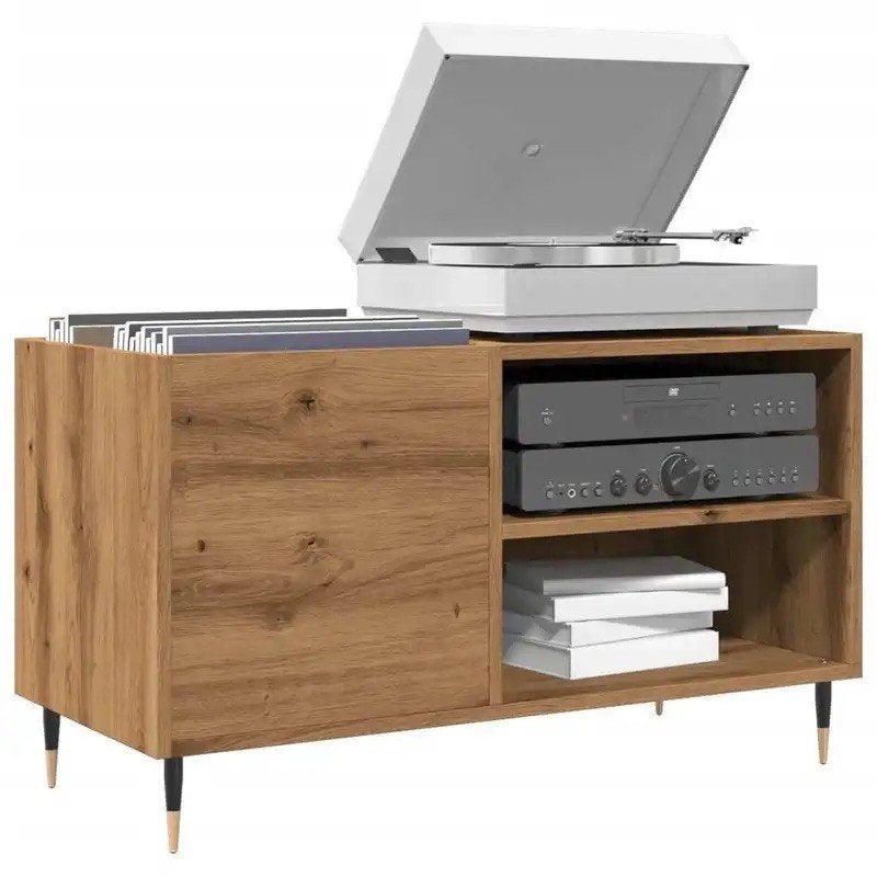 GLOEDNIEUW vidaXL Platenspelerkastje – Artisanaal Eiken, Audio, Tv en Foto, Platenspelers, Ophalen of Verzenden, Nieuw, Platenspeler-onderdeel