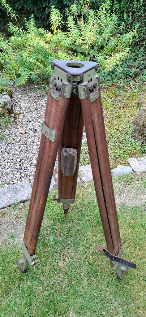 Trépied d'arpenteur en bois vintage/vieux trépied, Enlèvement