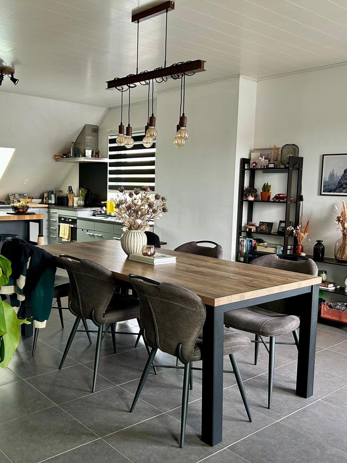 Eettafel hout 6-8 personen, Ophalen, Zo goed als nieuw