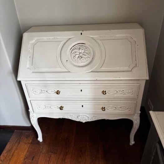 Kast bureau wit hout Antiek / brocante, Huis en Inrichting, Ophalen, Hout, Antiek, Zo goed als nieuw