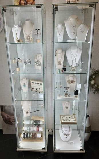 Armoire vitrine, 25 à 50 cm, Avec porte(s), Verre, Utilisé