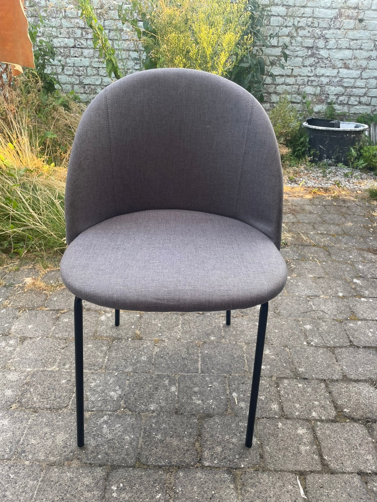 8 grijze stoelen, Huis en Inrichting, Stoelen, Ophalen, Gebruikt, Vijf, Zes of meer stoelen, Stof