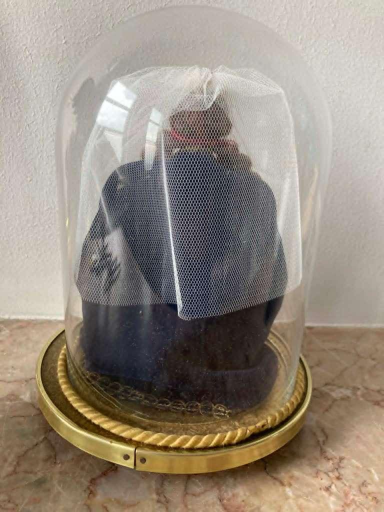 Kleine stolp met beeld Maria in was (22 cm), Antiek en Kunst, Ophalen