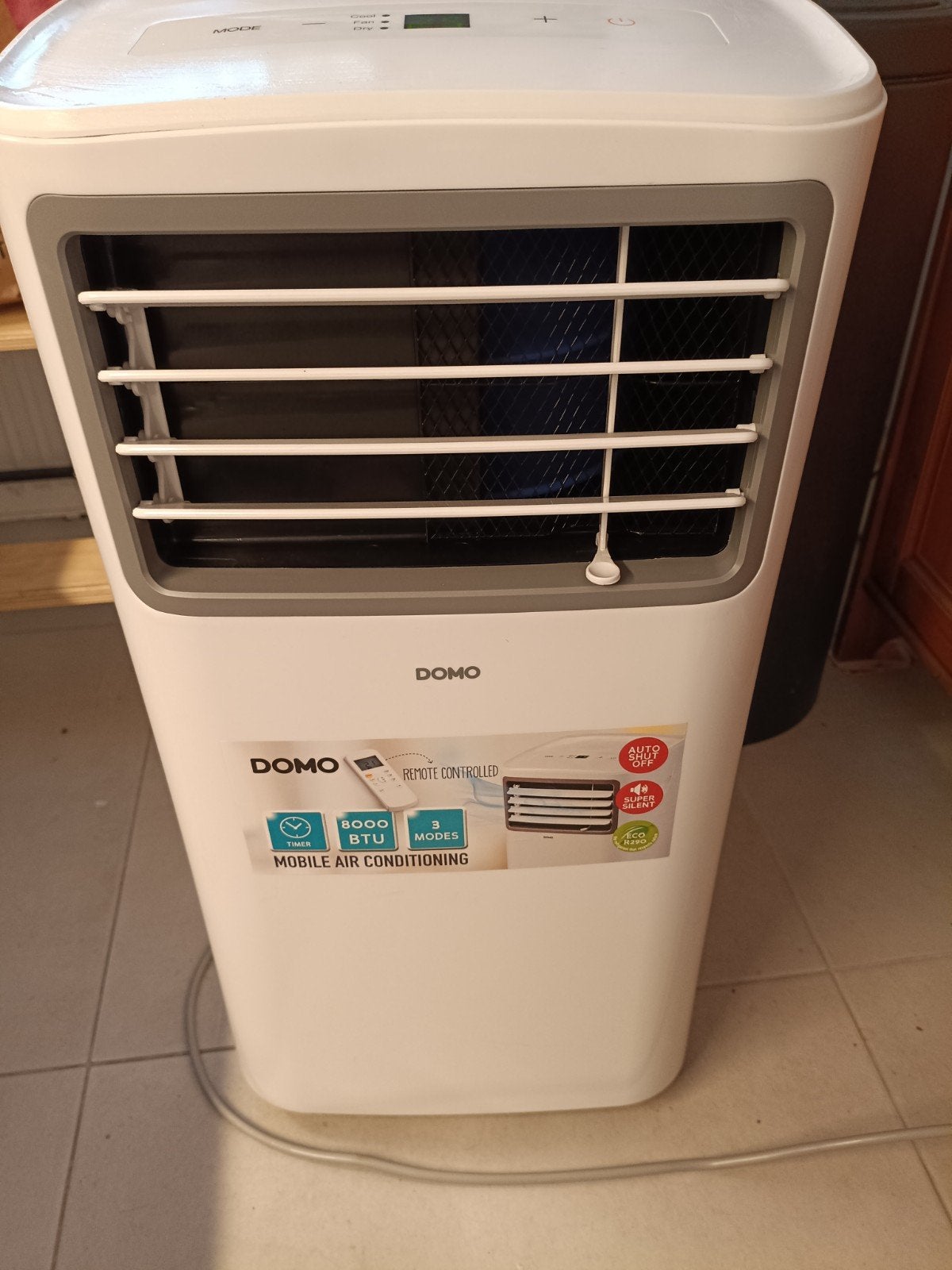 Domo mobiele airco 8000 BTU, Elektronische apparatuur, Ophalen, Gebruikt, Minder dan 60 m³, 3 snelheden of meer