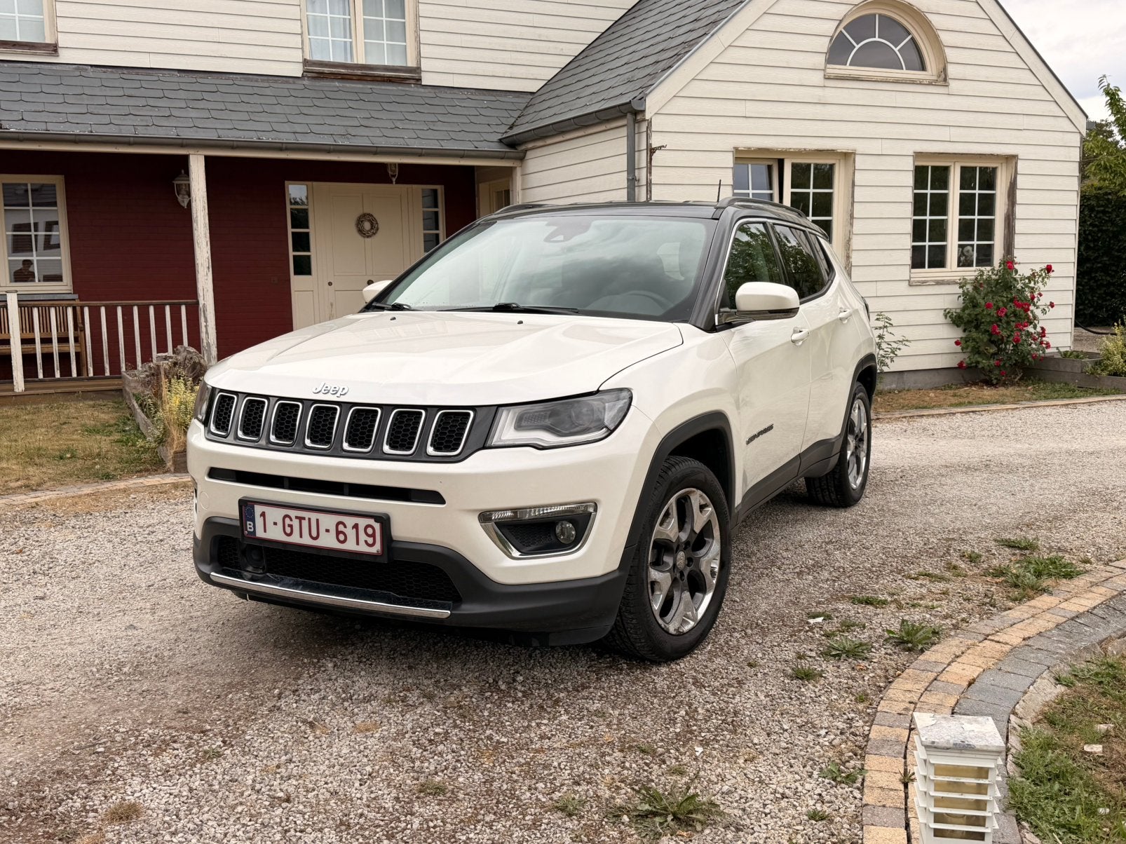 Jeep compass 2018 + coffre de toit inclus !, Auto's, Jeep, Wit, 5 deurs, Particulier, SUV of Terreinwagen