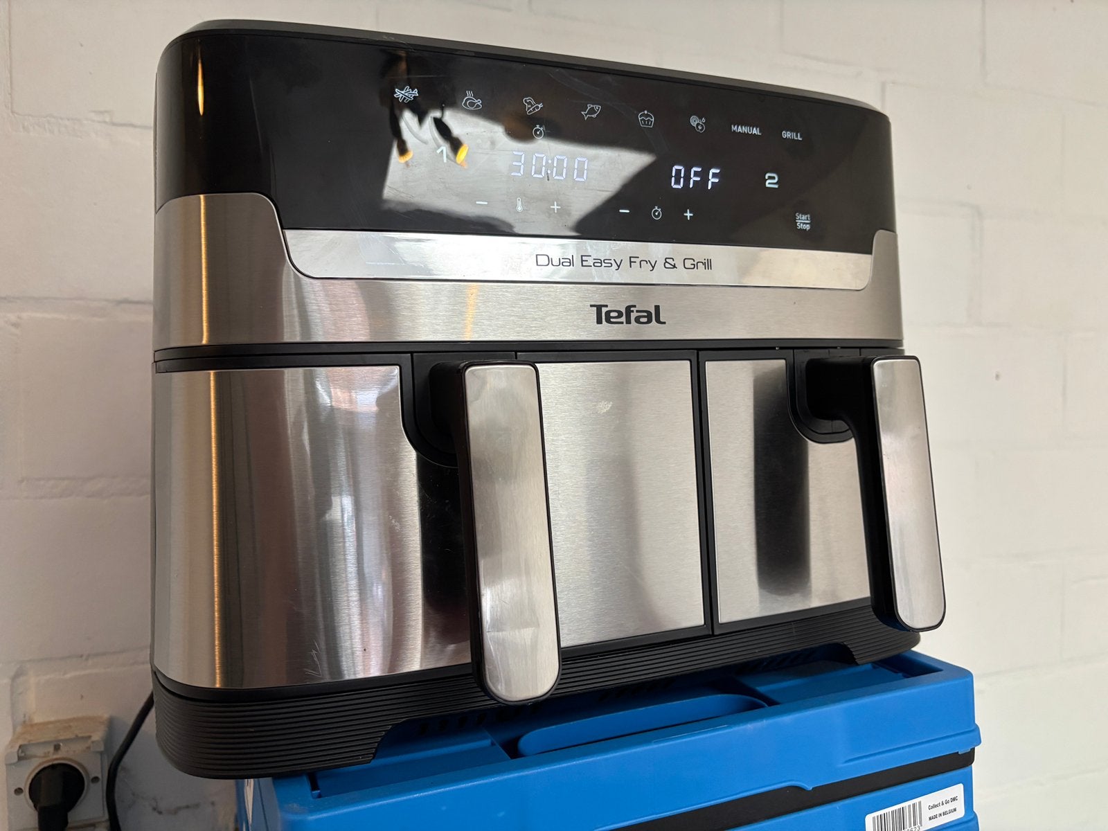 Tefal Dual Easy Fry & Grill – dubbele airfryer, Electroménager, Enlèvement, Comme neuf, Friteuse à air