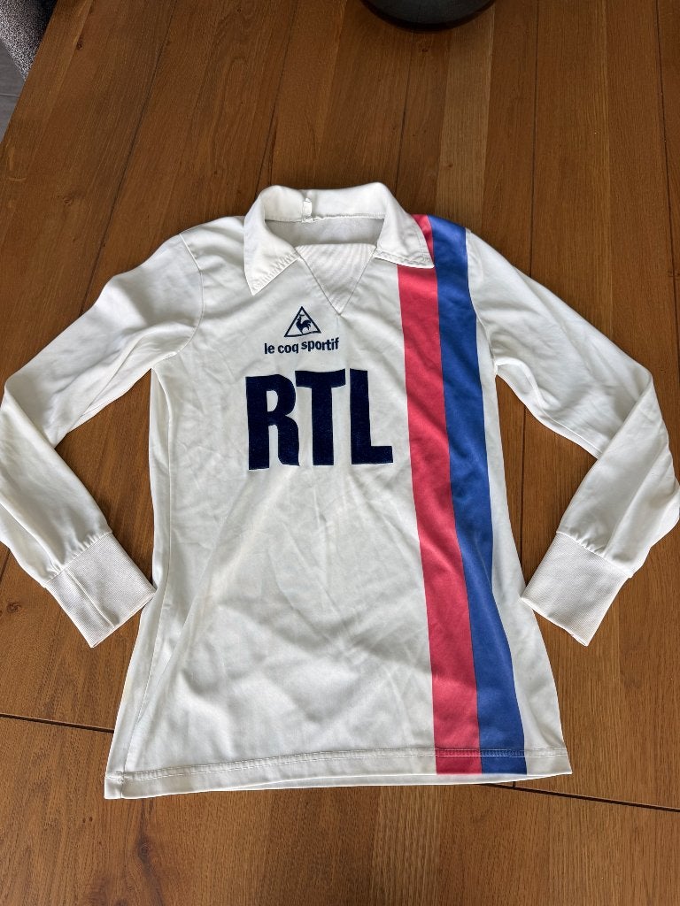 Vintage en origineel Le coq sportif RTL PSG voetbalshirt, Taille S, Enlèvement ou Envoi, Utilisé, Maillot