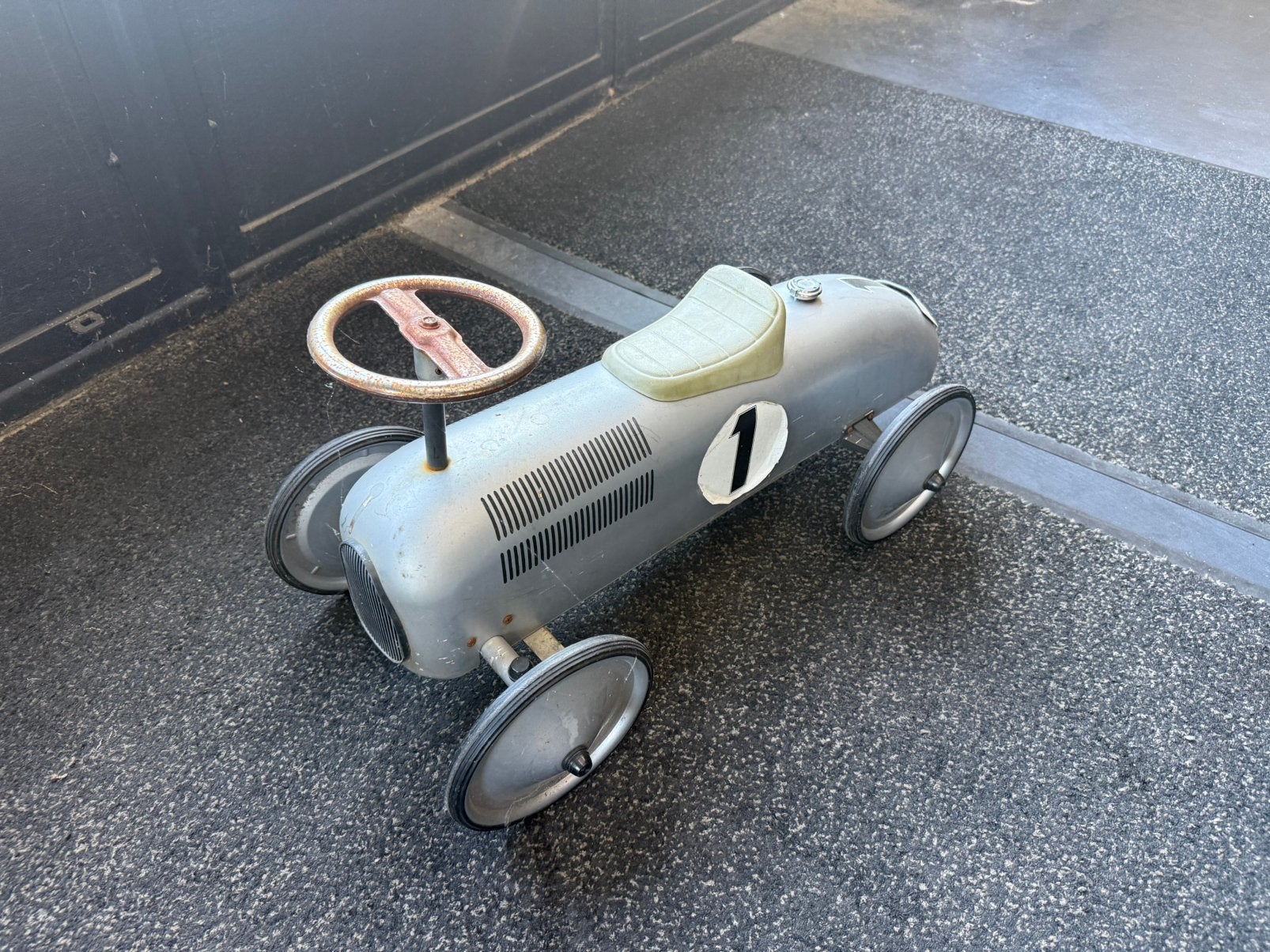 Oude loopauto vintage race auto voor kinderen, Enlèvement, Utilisé, Autres marques