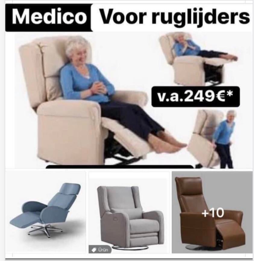 RELAX SPECIAAL VOOR RUGLIJDERS 70% VOORDEEL VOOR ZORG, Huis en Inrichting, Zetels | Voetbanken en poefs, Nieuw, Stof, Ophalen of Verzenden