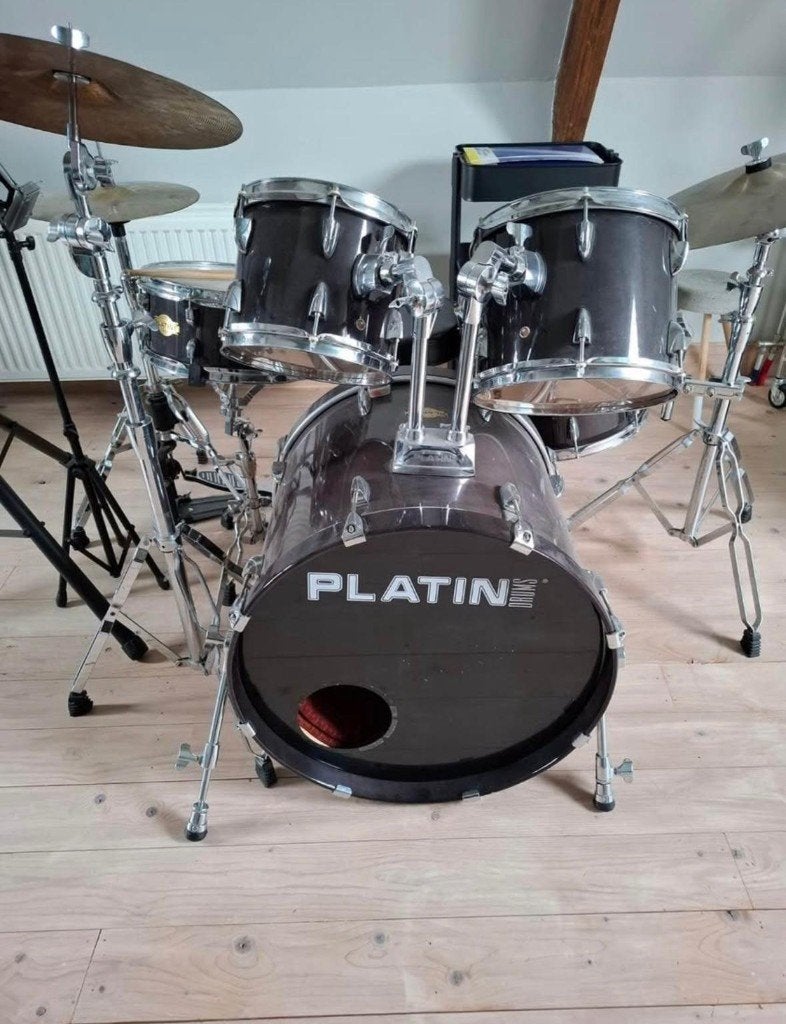 Drumstel Platin, Muziek en Instrumenten, Drumstellen en Slagwerk, Ophalen, Gebruikt, Overige merken