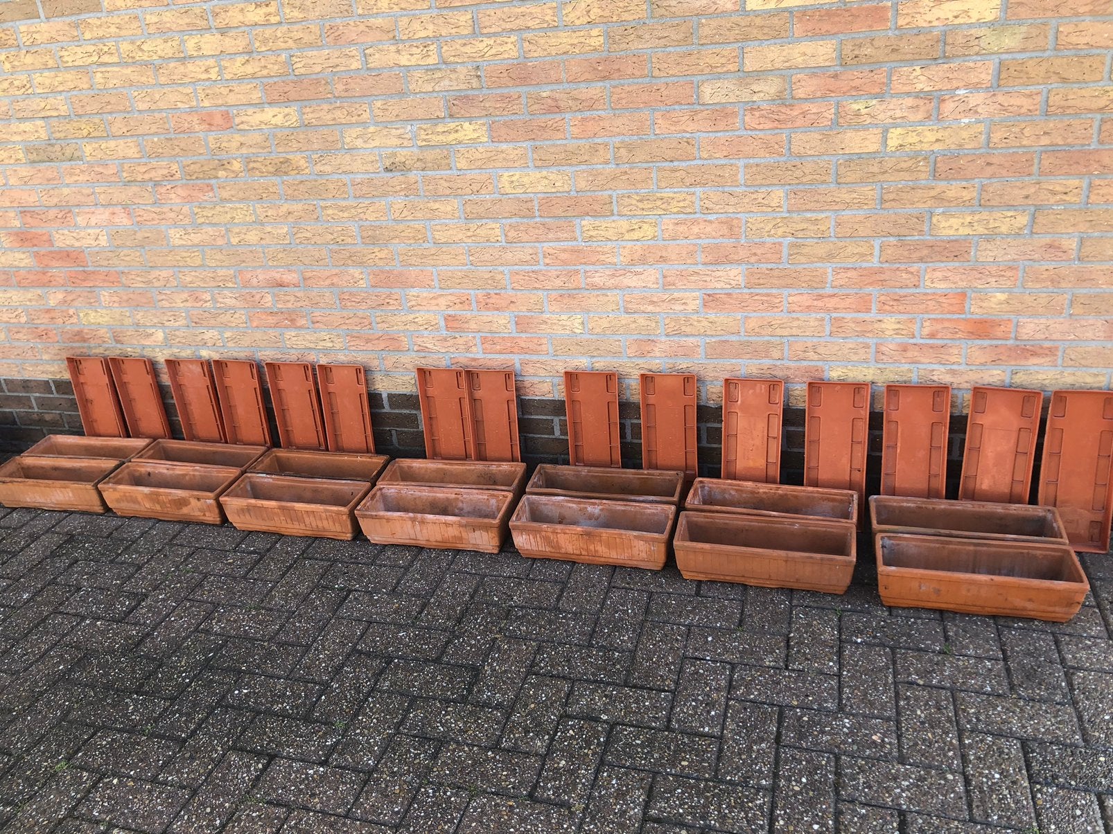 Terracotta potten, Tuin en Terras, Ophalen, Steen, Gebruikt, Minder dan 30 cm