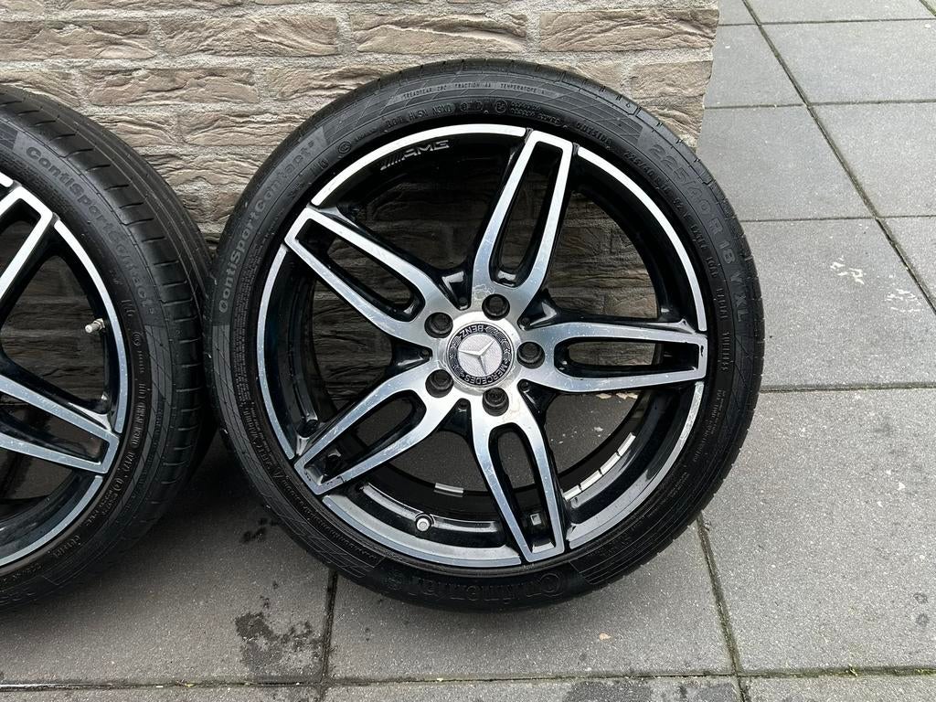 18” AMG velgen W176 - A klasse CLA - 225/40/18 - 6MM - Zwart, Auto-onderdelen, Ophalen, 18 inch, Gebruikt, Banden en Velgen