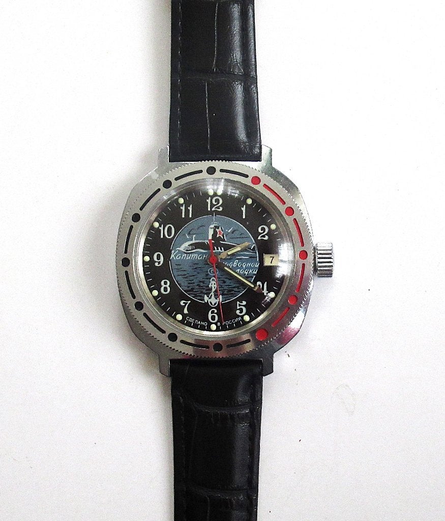 Montre mécanique Vostok Komandirskie avec calendrier, 90, Bijoux, Sacs & Beauté, Enlèvement ou Envoi, Montre-bracelet