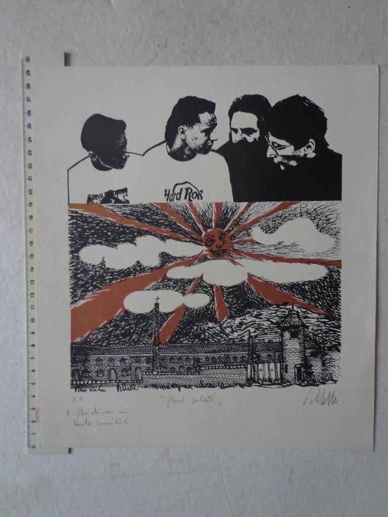 zeefdruk van Daniël Pelletti "Hard soleil" Bois du Luc, Ophalen of Verzenden
