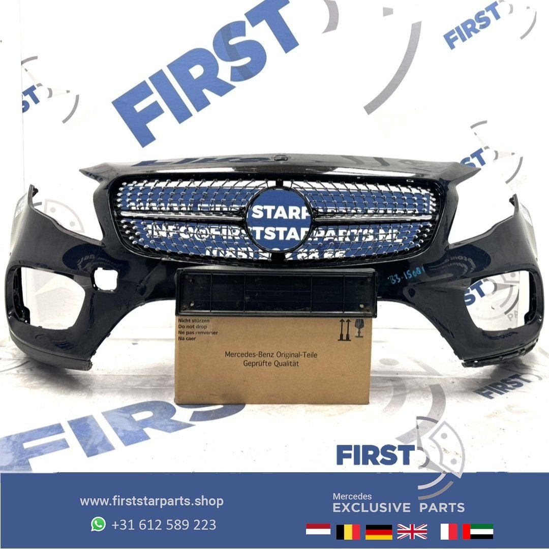 W156 BUMPER + DIAMOND GRIL FACELIFT GLA AMG VOORBUMPER ZWART, Utilisé, -, Avant, -