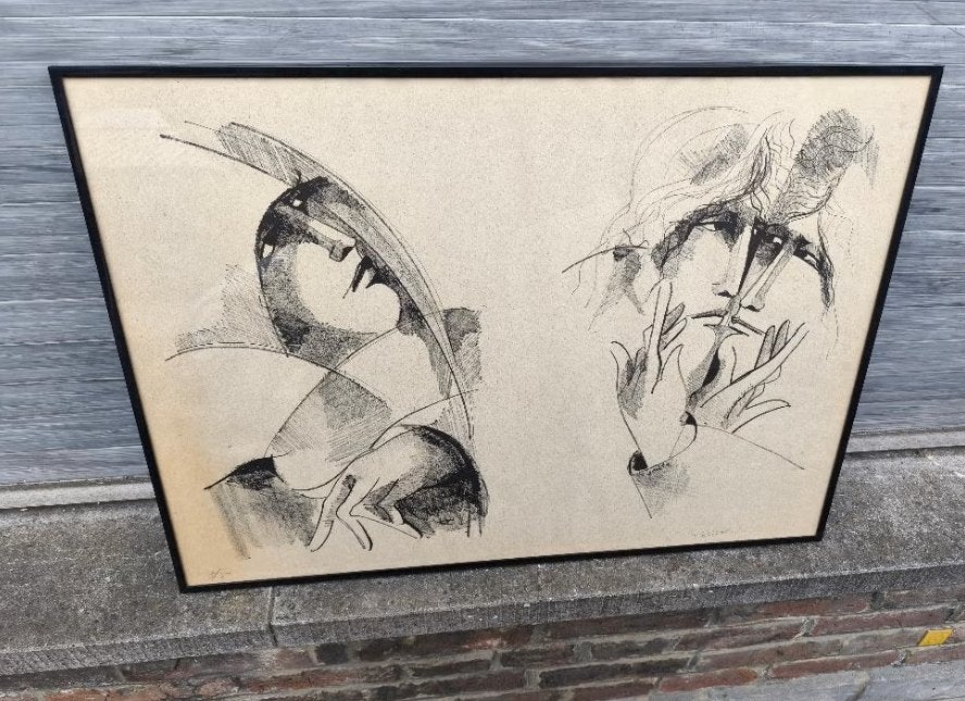 Lithographie signe, Enlèvement ou Envoi, Lithographie
