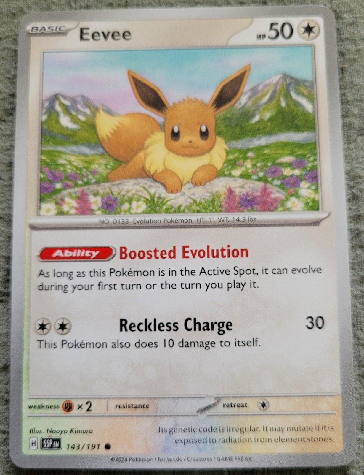 Eevee (143/191), Hobby en Vrije tijd, Ophalen of Verzenden, Zo goed als nieuw, Losse kaart