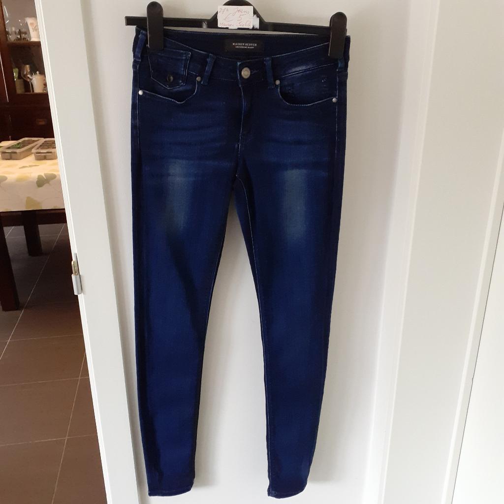MAISON SCOTCH Donkere skinny jeans Maat: 27" Prijs: € 5, Maison scotch, Blauw, Ophalen of Verzenden, W28 - W29 (confectie 36)