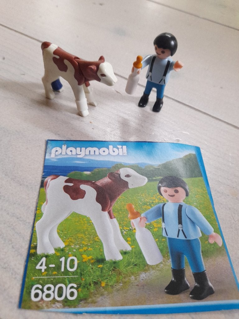 Playmobil – 6806 – Boer met kalfje, Enlèvement ou Envoi, Comme neuf, Kit complet, City life