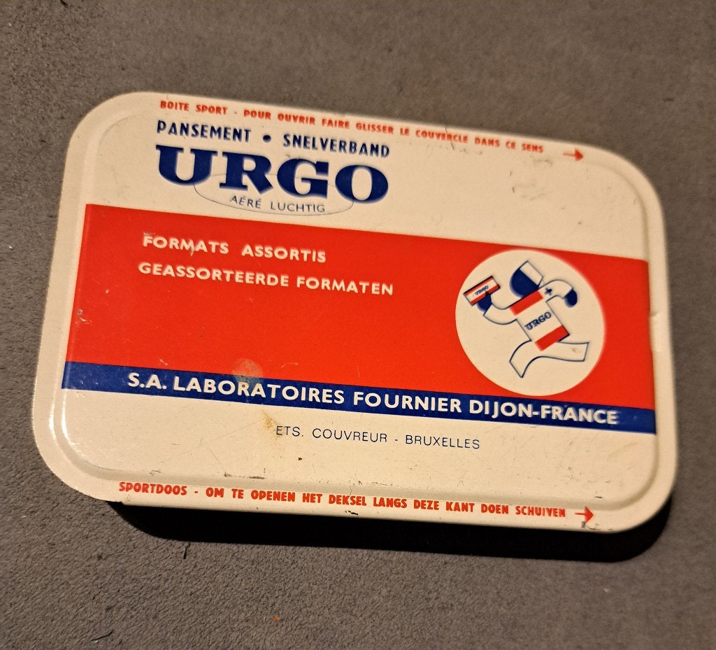 Ancienne boîte Urgo, série Sport, Collections, Enlèvement ou Envoi, Utilisé, Autre, Autres marques