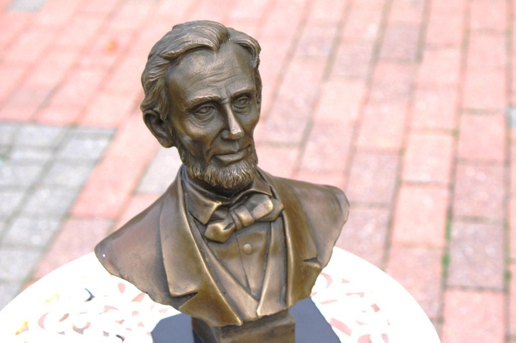 buste Abraham Lincoln en bronze signé , ARRIETTA, Enlèvement ou Envoi, Bronze