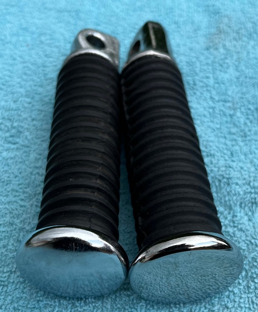 Voetsteun rubber/chroom, Ophalen, Gebruikt