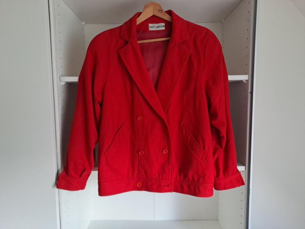 Mt 40 Rode korte mantel, Kleding | Dames, Jassen | Winter, Zo goed als nieuw, Maat 38/40 (M), Rood, Ophalen of Verzenden