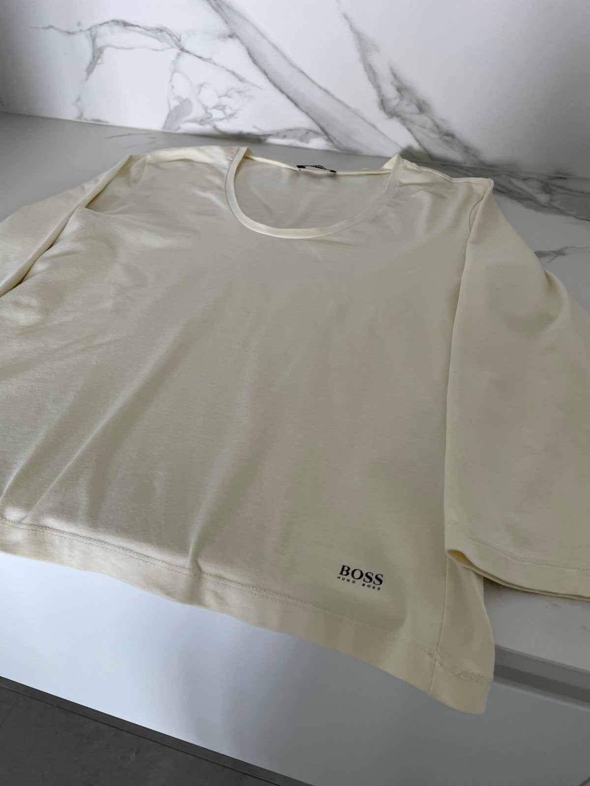 Damesshirt Boss maat Large, Ophalen of Verzenden, Nieuw, Maat 42/44 (L), Beige