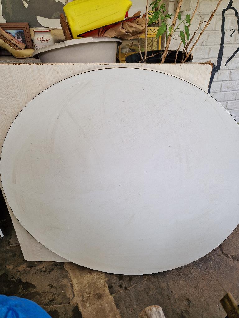 Tafelblad, Huis en Inrichting, Tafelonderdelen, Gebruikt, Tafelblad, 100 tot 150 cm, 100 tot 150 cm, Rond, Overige materialen