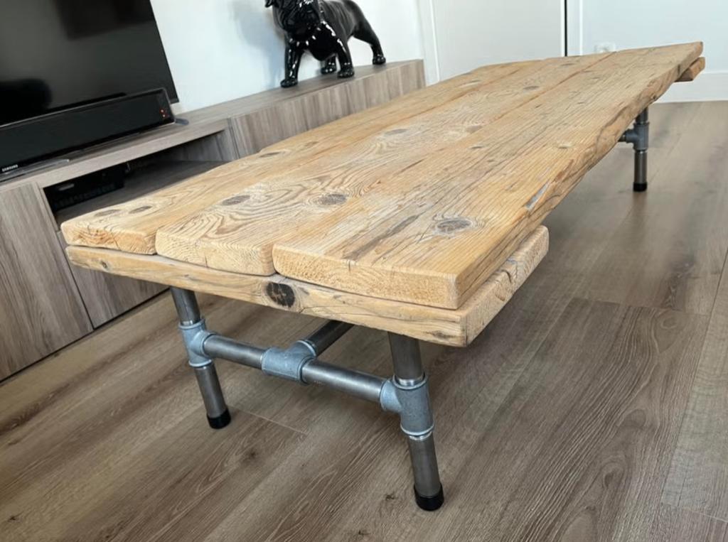 Industriële salon tafel, Huis en Inrichting, Tafels | Salontafels, Ophalen