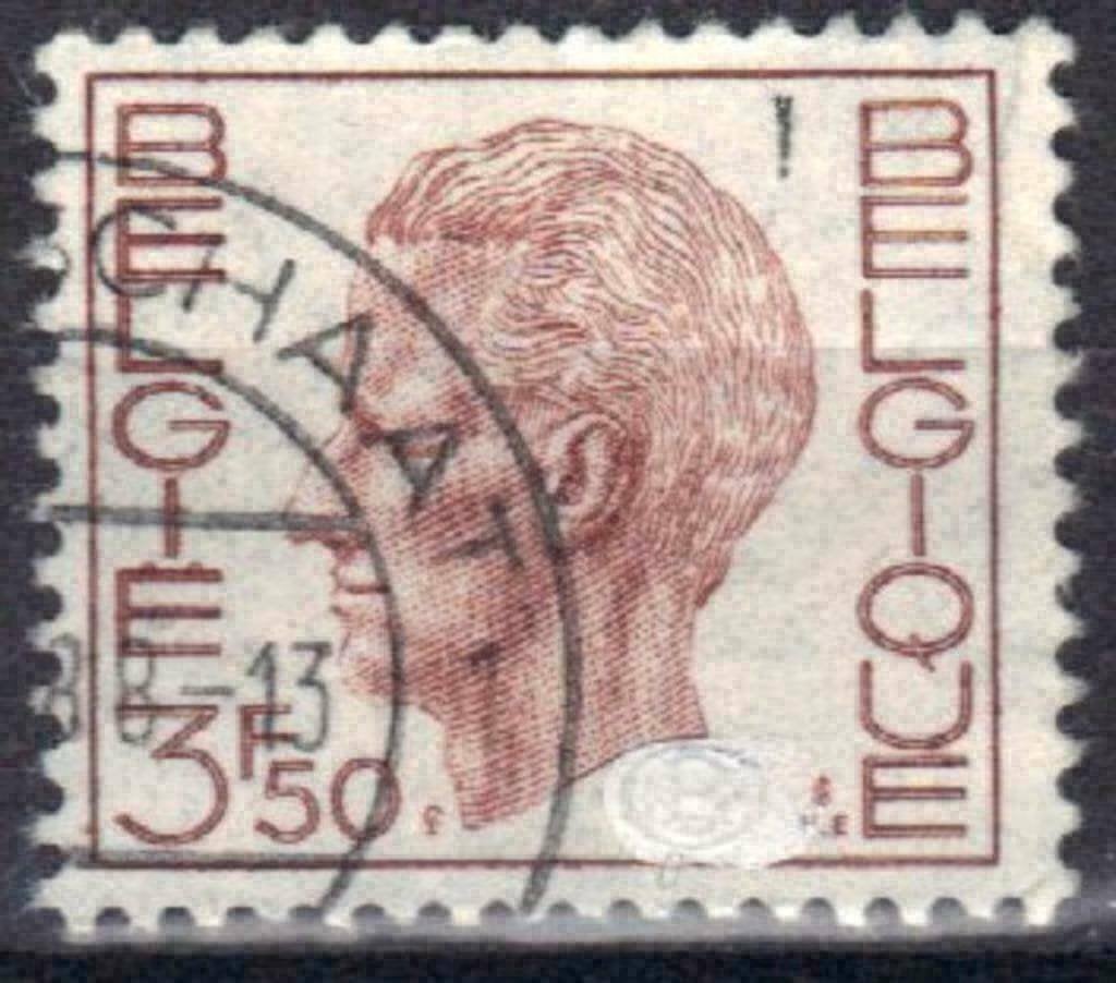 Belgique 1971 - Yvert 1596/OBP 1581A - Roi Baudouin (ST), Envoi, Affranchi, Oblitéré, Maison royale