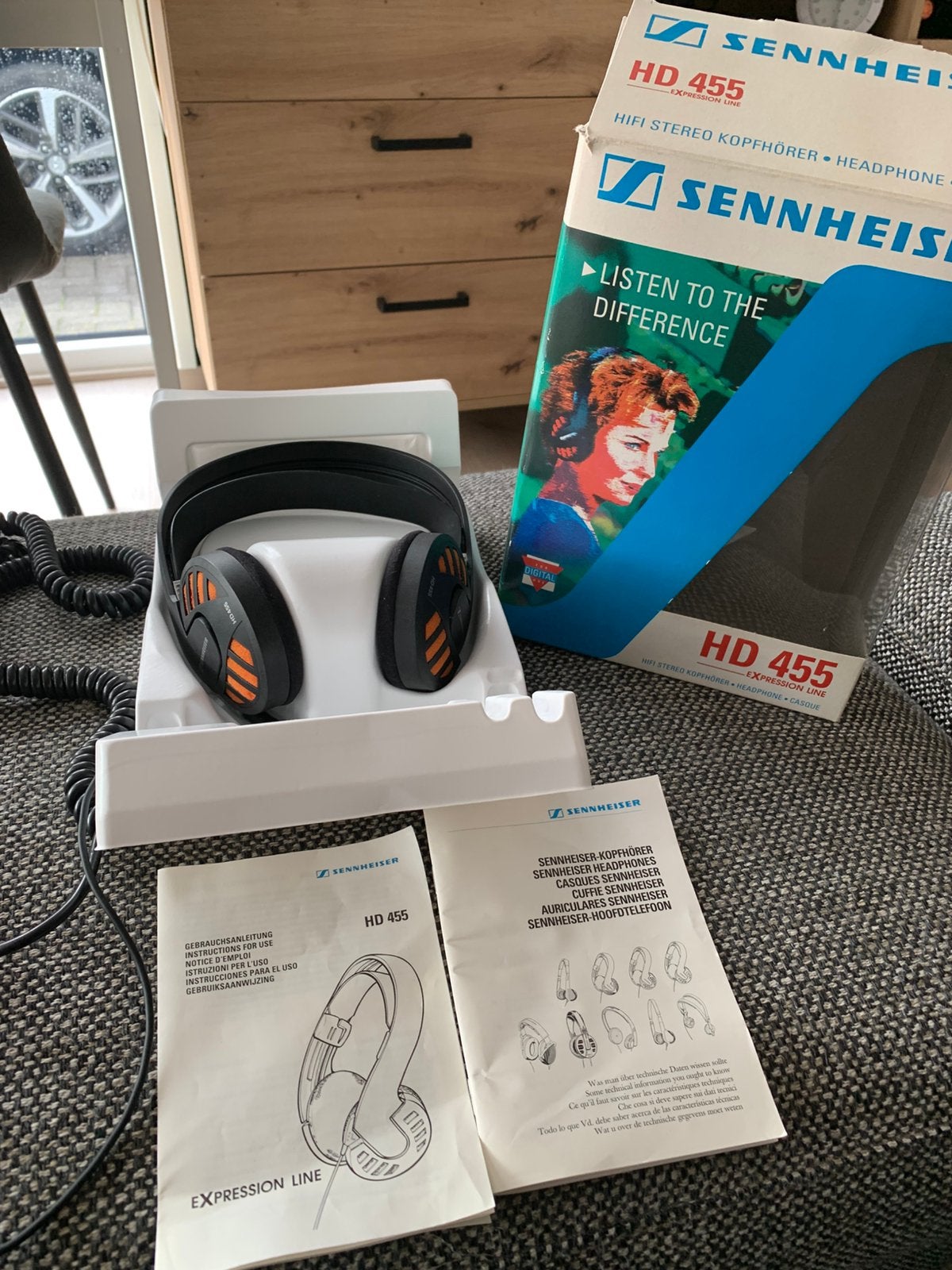 Hoofdtelefoon. Als Nieuw Sennheiser HD 455 Digital, Enlèvement, Comme neuf, Sennheiser