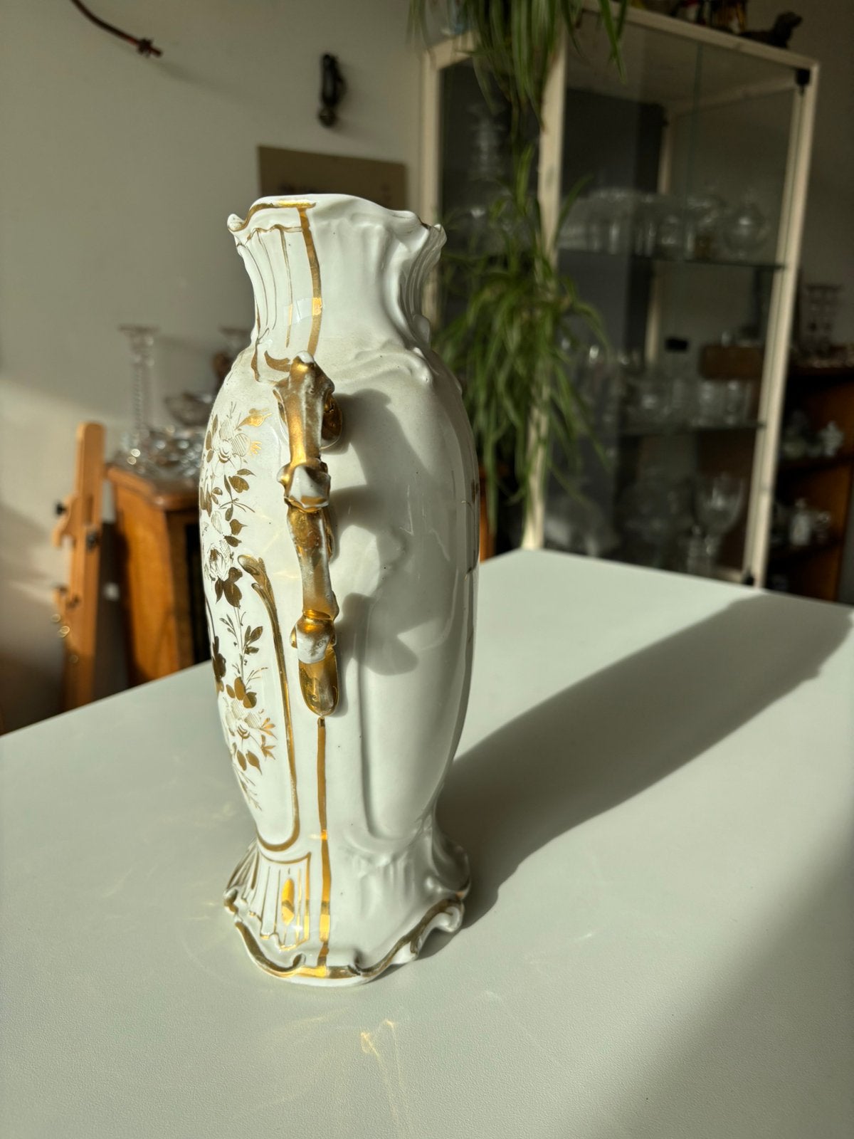 Antieke religieuze vaas brussels porselein Zeldzamer stuk!!, Antiek en Kunst, Ophalen