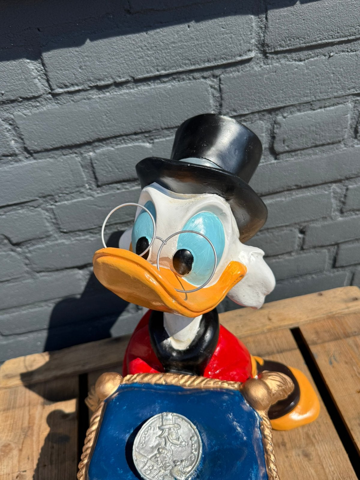 Disney Dagobert Duck beeld Scroodge, Ophalen, Overige figuren, Gebruikt, Beeldje of Figuurtje