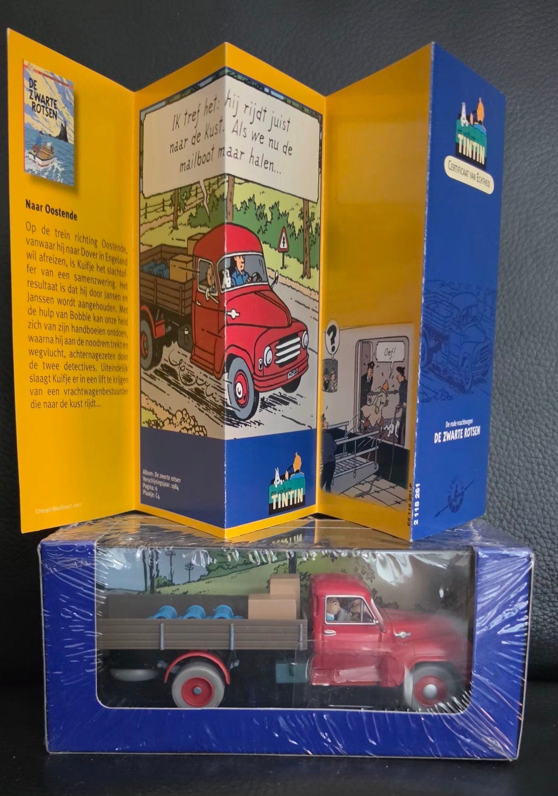 Tintin et le camion rouge., Enlèvement ou Envoi, Tintin