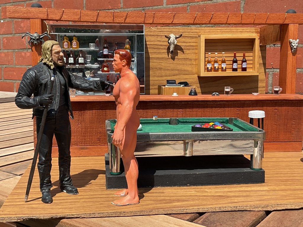 Uniek custom Coral biker bar T2 met pool tafel 7 inch, Verzamelen, Ophalen